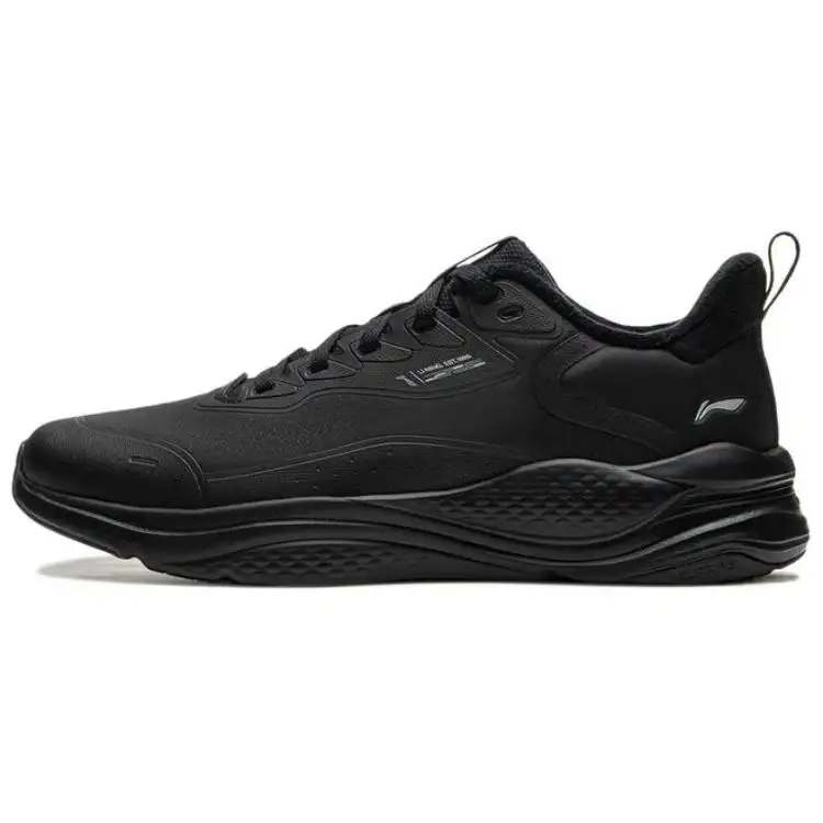Li Ning Liuyun Cushioning, Wear Resistant Low top Running Shoes Men's Black