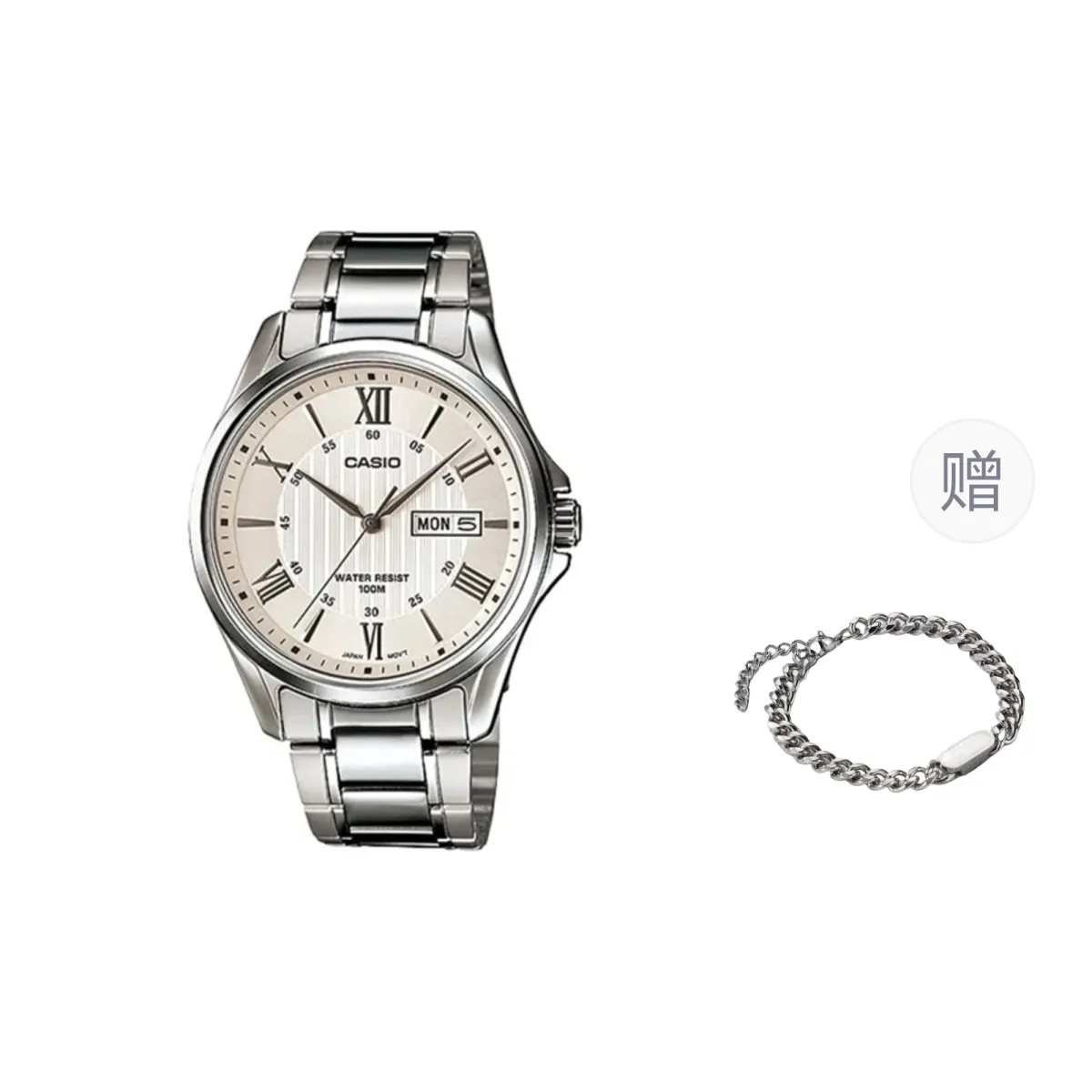 CASIO Men Silver Watch