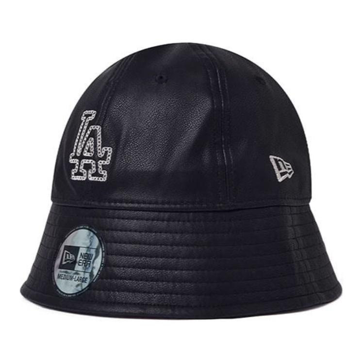 Женская панама New Era PU Leather (черная)