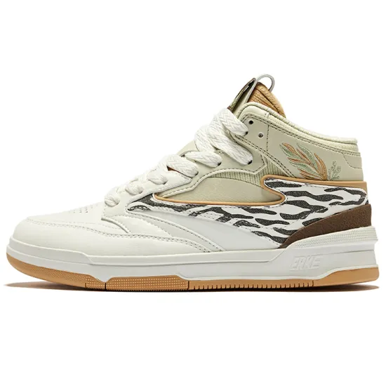 Erke Single No Pair Slip-Resistant Height Increasing High-Top Skateboard Shoes Women's Jiuzhaigou Color Scheme