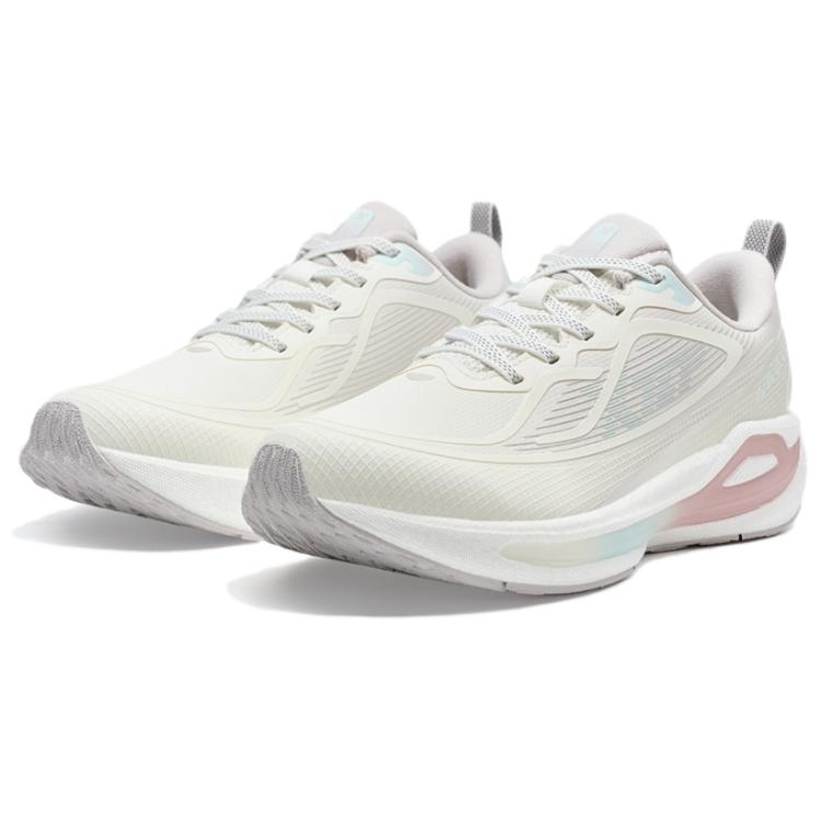 XTEP Starburst 2 Synthetic Leather Cushioning Slip Resistant Low top Casual Running Shoes Women’s Beige Pink
