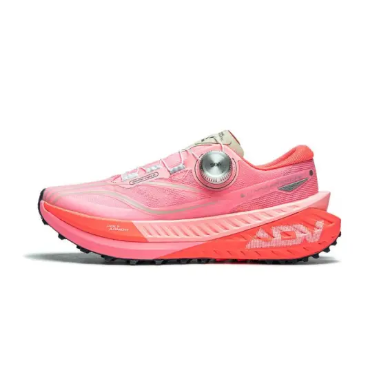 LiNing Lulu PRO Cushioned Slip Resistant Rebound Low Top Trail Running Running Shoes Women's Pink