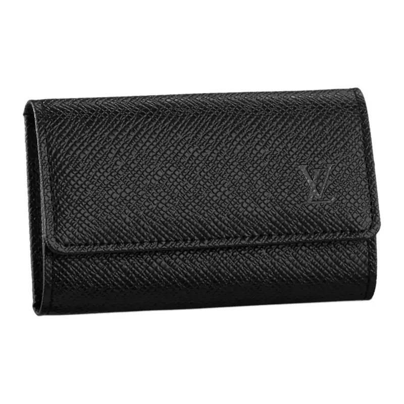 LOUIS VUITTON Taiga Leather Key Pouch Men's Black