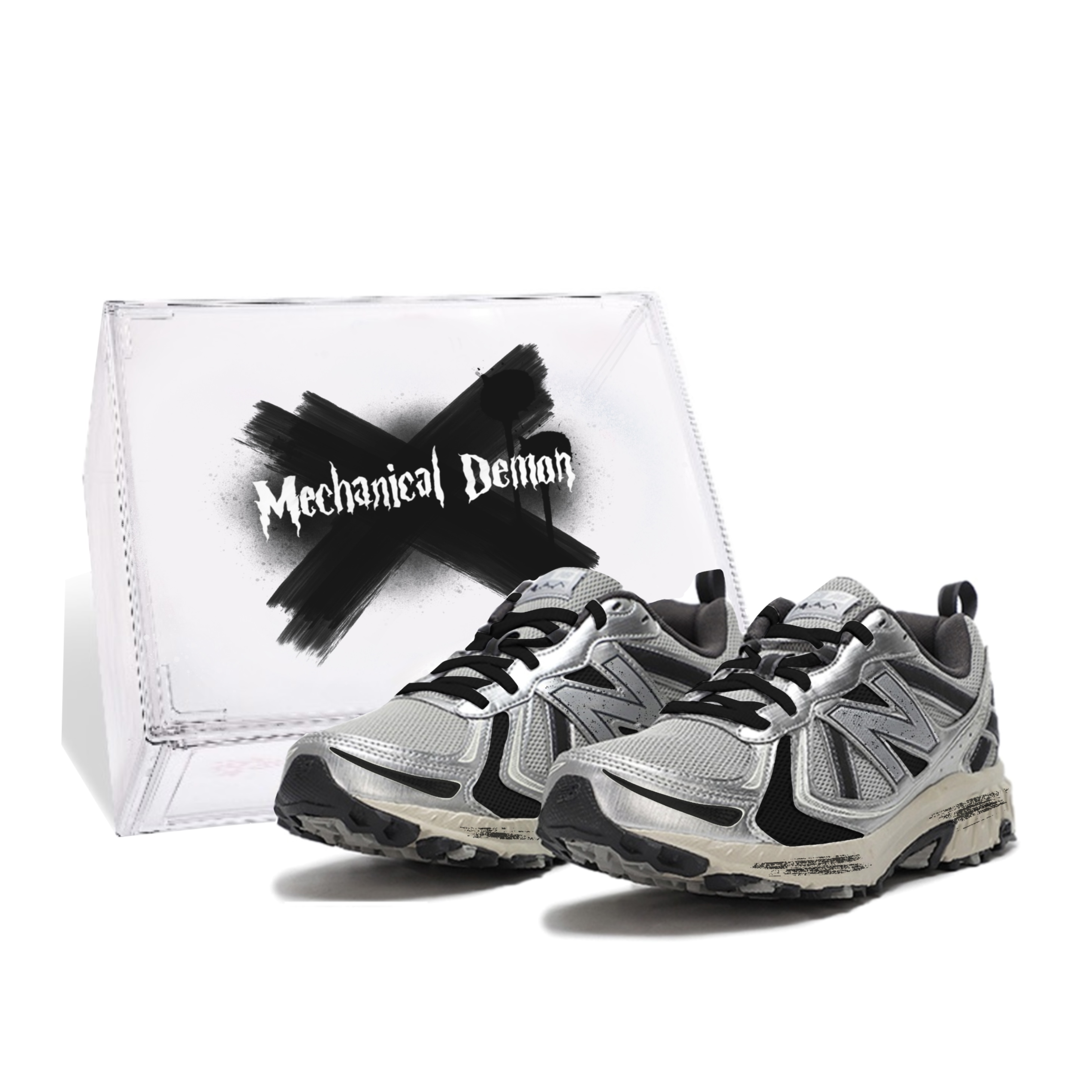 New Balance NB 410 Slip Resistant, Abrasion Resistant, Breathable Low top Running Shoes Unisex Black White Gray