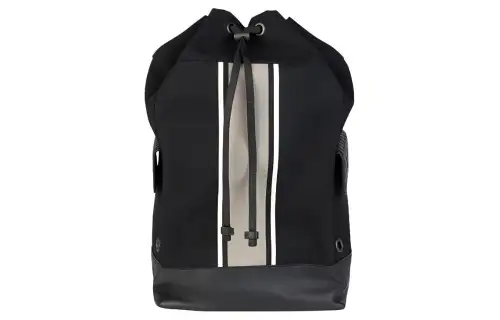 Bottega Veneta Cotton Backpack Men's Black & Gray