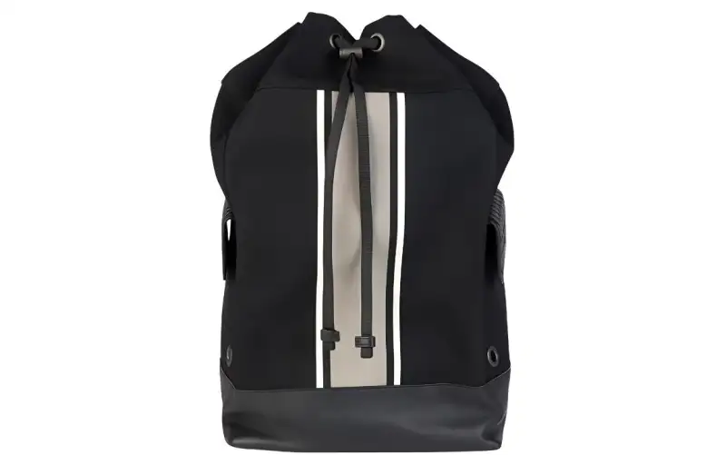 Bottega Veneta Cotton Backpack Men's Black & Gray