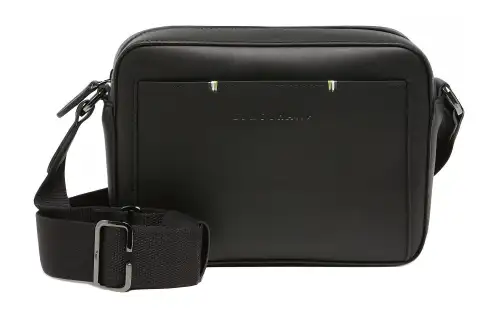 LONGCHAMP Leather Shoulder Bag, Crossbody Bag Men's Black