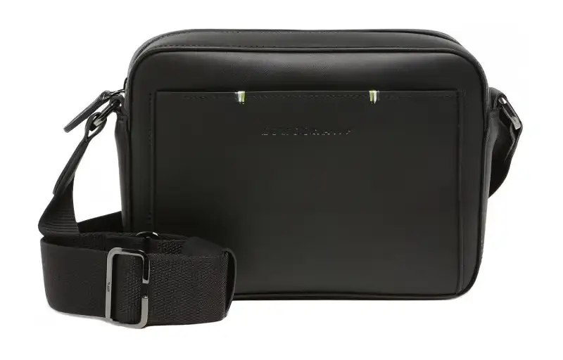 LONGCHAMP Leather Shoulder Bag, Crossbody Bag Men's Black