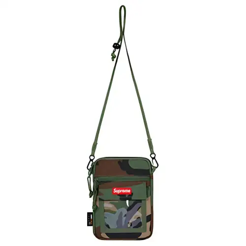 Supreme Nylon Crossbody Bags Regular Unisex Green Camouflage