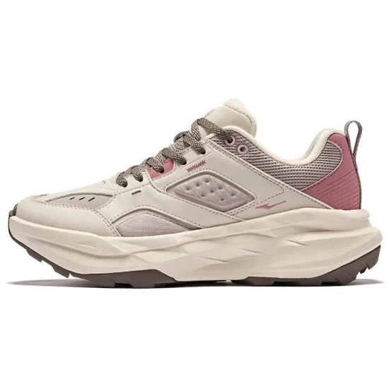 Erke Casual Shoes Women's Low-Top Pearl Milk Tea Egg Milk Gray
