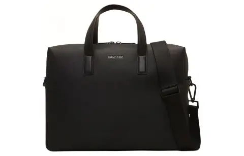 CALVIN KLEIN Recycled Polyester Blended With Polyurethane Laptop Bag Men's Black