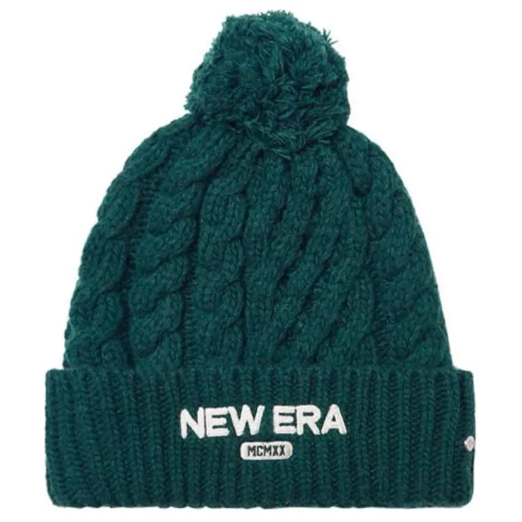 New Era Knitted Fabric Beanies Unisex Green