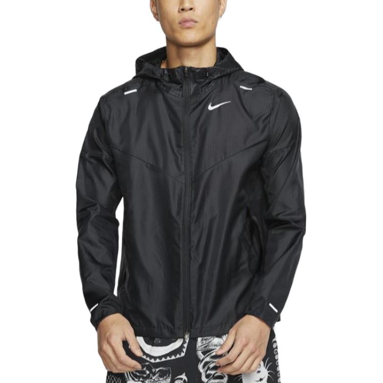 Мужская куртка Nike Windrunner (черная) — фото 2