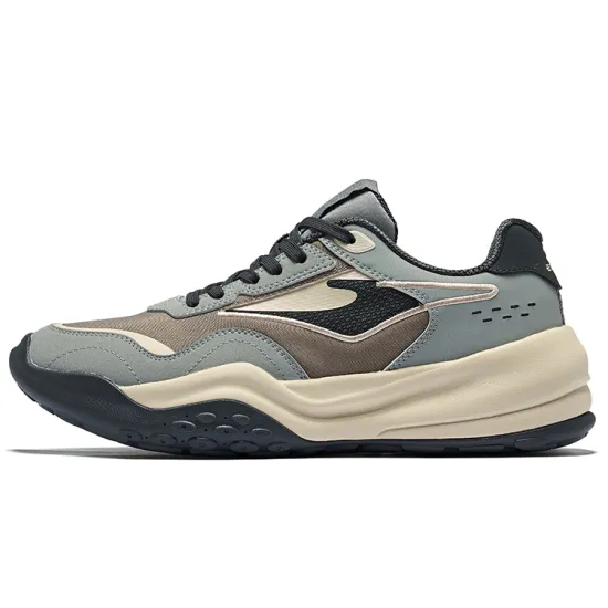 Erke Casual Shoes Men Low-Top Charcoal Gray Medium Gray
