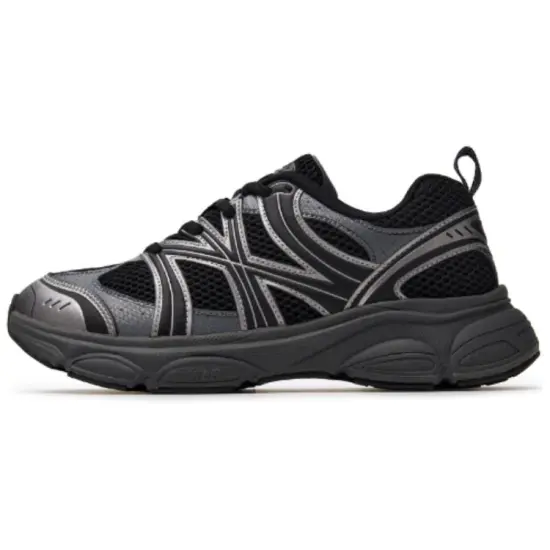 MLB Chunky Runner Ace Runner Running Shoes Unisex Low-Top Black Silver