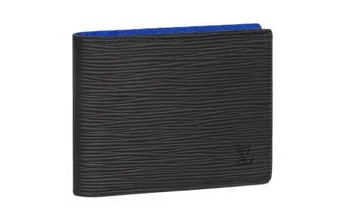 LOUIS VUITTON Cow Leather Wallet Regular Men's Black