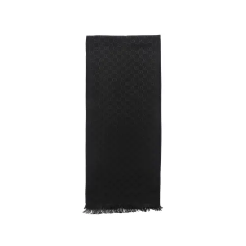 GUCCI Monogram Fringed Scarf