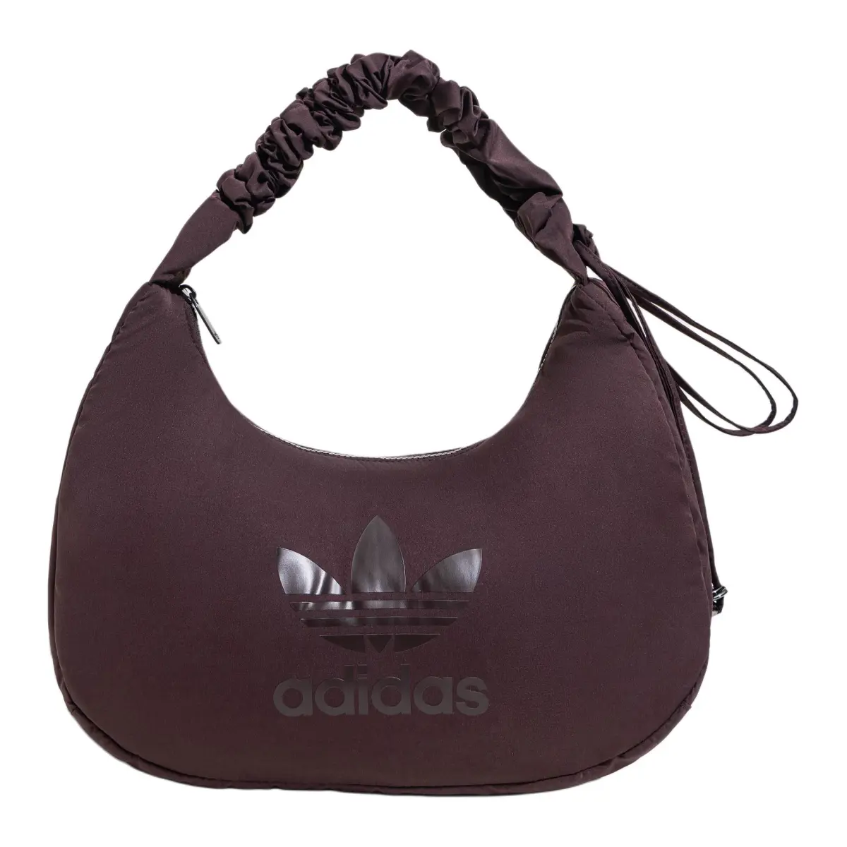 Adidas Originals Adidas Polyester Cloud Bag, One Shoulder Handbag Regular Unisex Dark Gray Brown