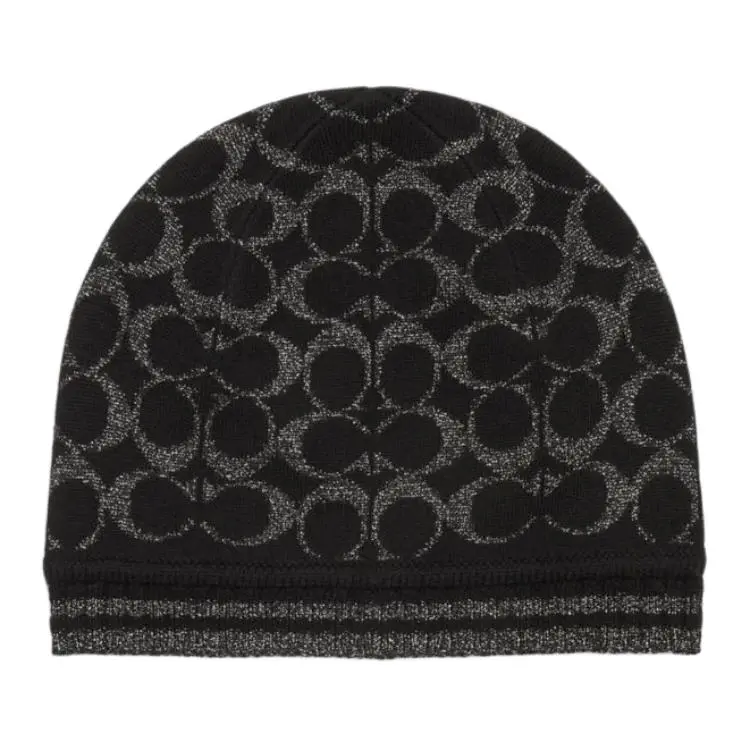 COACH Merino Wool Beanies Unisex Black
