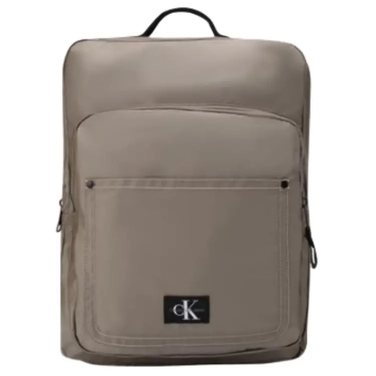 CALVIN KLEIN Fabric Backpack Large Men's Gray Coffee
