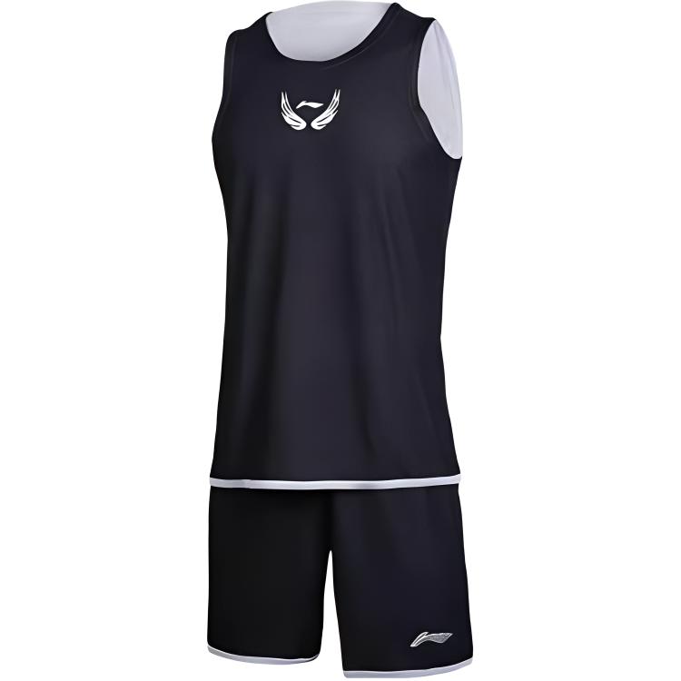 Li Ning Basketball Suit Unisex Standard White/Black
