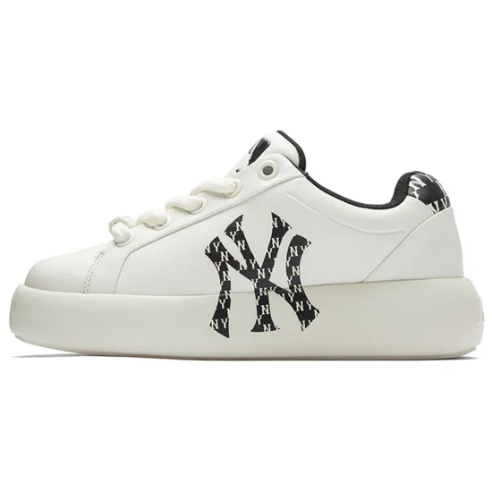 MLB Chunky Classic Skateboard Shoes Unisex Low-Top White Black