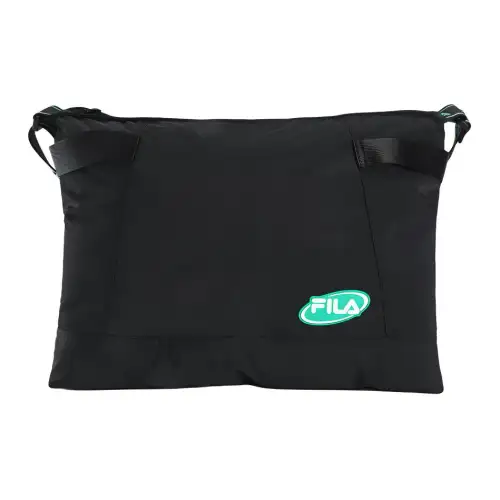 FILA Fabric Shoulder Bag, Crossbody Bag Regular Unisex Jet Black