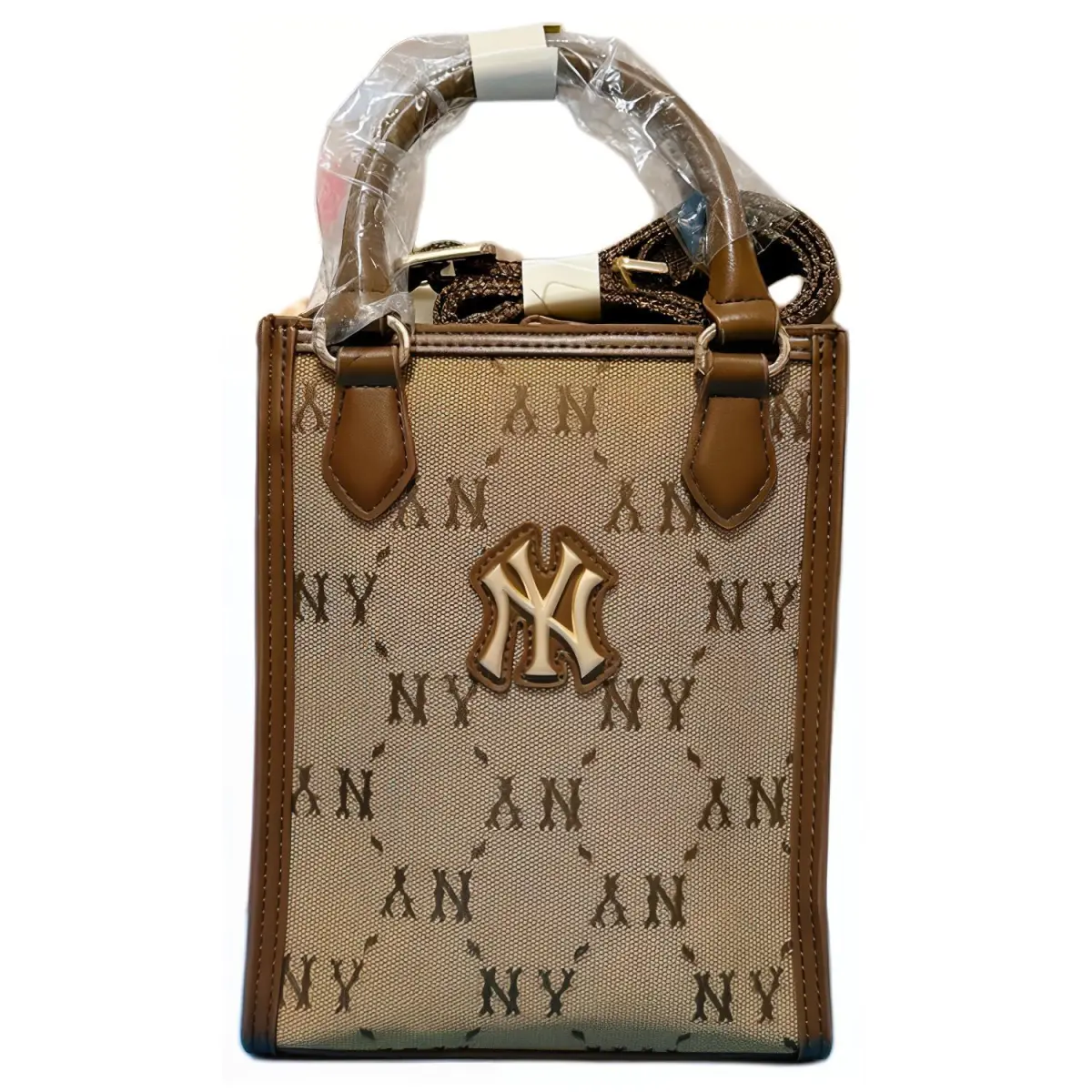 MLB Polyester Shoulder Bag, Crossbody Bag, Handbag Regular Women's Brown