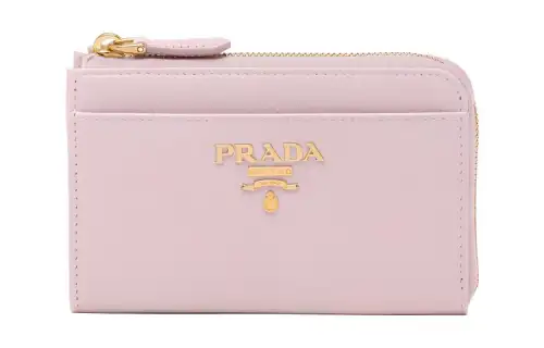 PRADA Leather Wallet Key Pouch Regular Women's Pink