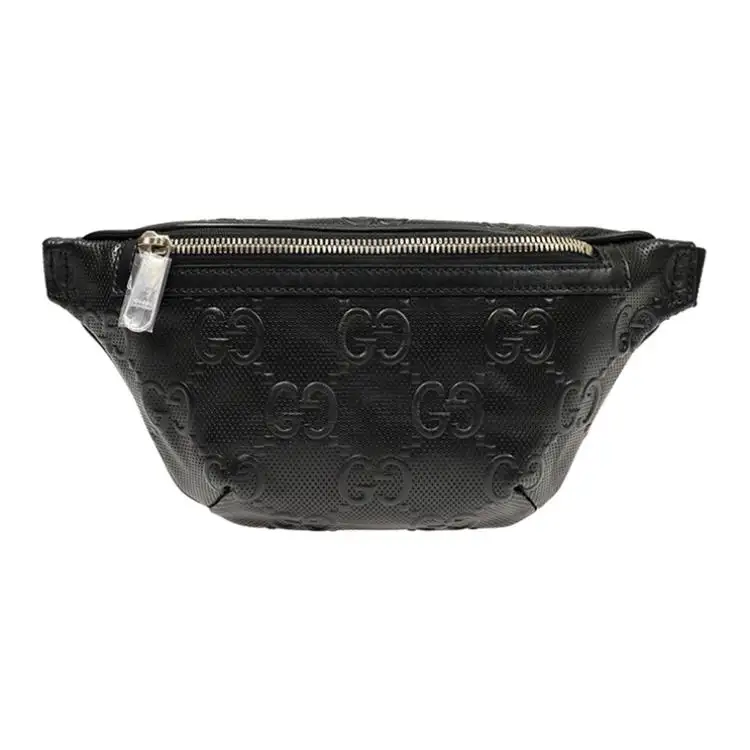 GUCCI Leather Shoulder Bag, Crossbody Bag, Sling Bag, Fanny Pack Unisex Black