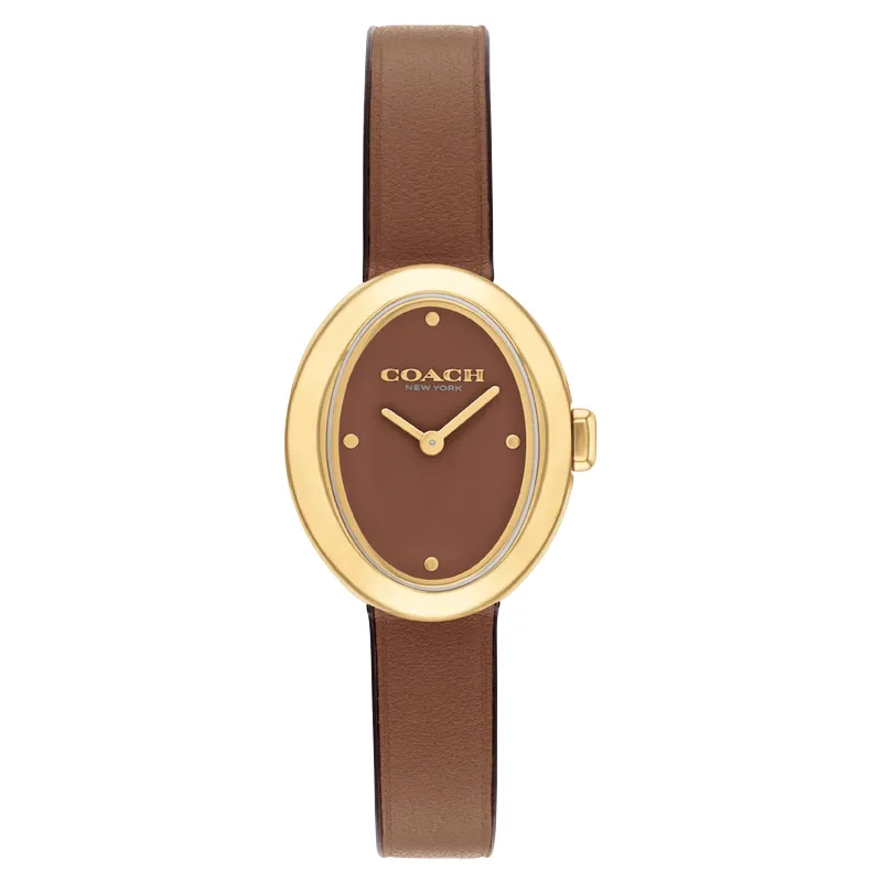 COACH Sammy Wrist Watches Quartz Movement Tan Watch Dial Women's Watch