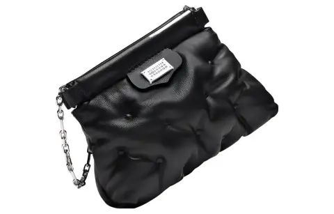 Maison Margiela Embroidery Nappa Leather Shoulder Bag Women's Black
