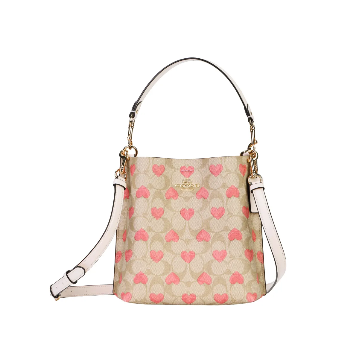 COACH Mollie PVC With Skin Bucket Bag, Shoulder Bag, Crossbody Bag, Handbag 22 Women's Khaki