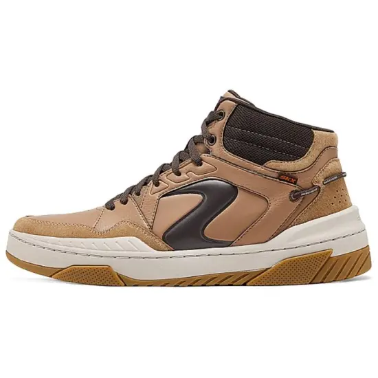 Skechers SKX Anti-Slip Wear-Resistant Mid-Top Skateboard Shoes Men's Brown
