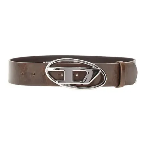 DIESEL Logo-buckle Leather Belt