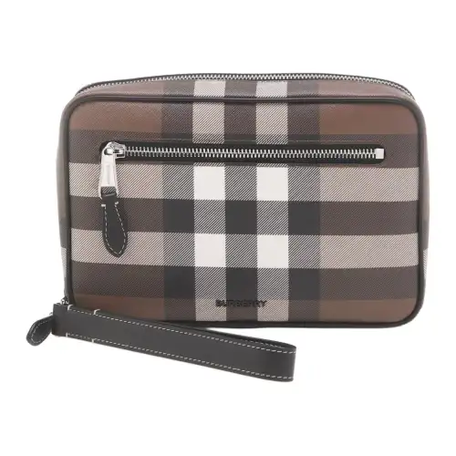 Burberry Canvas With Leather Shoulder Bag, Crossbody Bag, Clutch Men's Dark Birch Brown