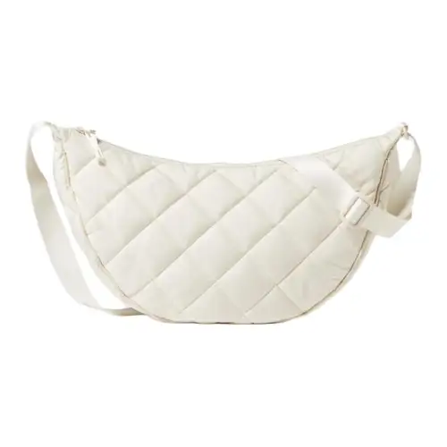 UNIQLO Polyester Shoulder Bag, Crossbody Bag Regular Women's Ivory