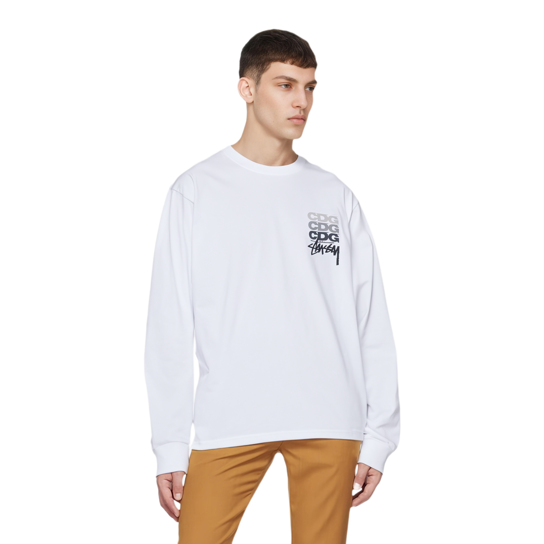 Футболка Stussy x cdg 40 Logo (разноцветная) — фото 6