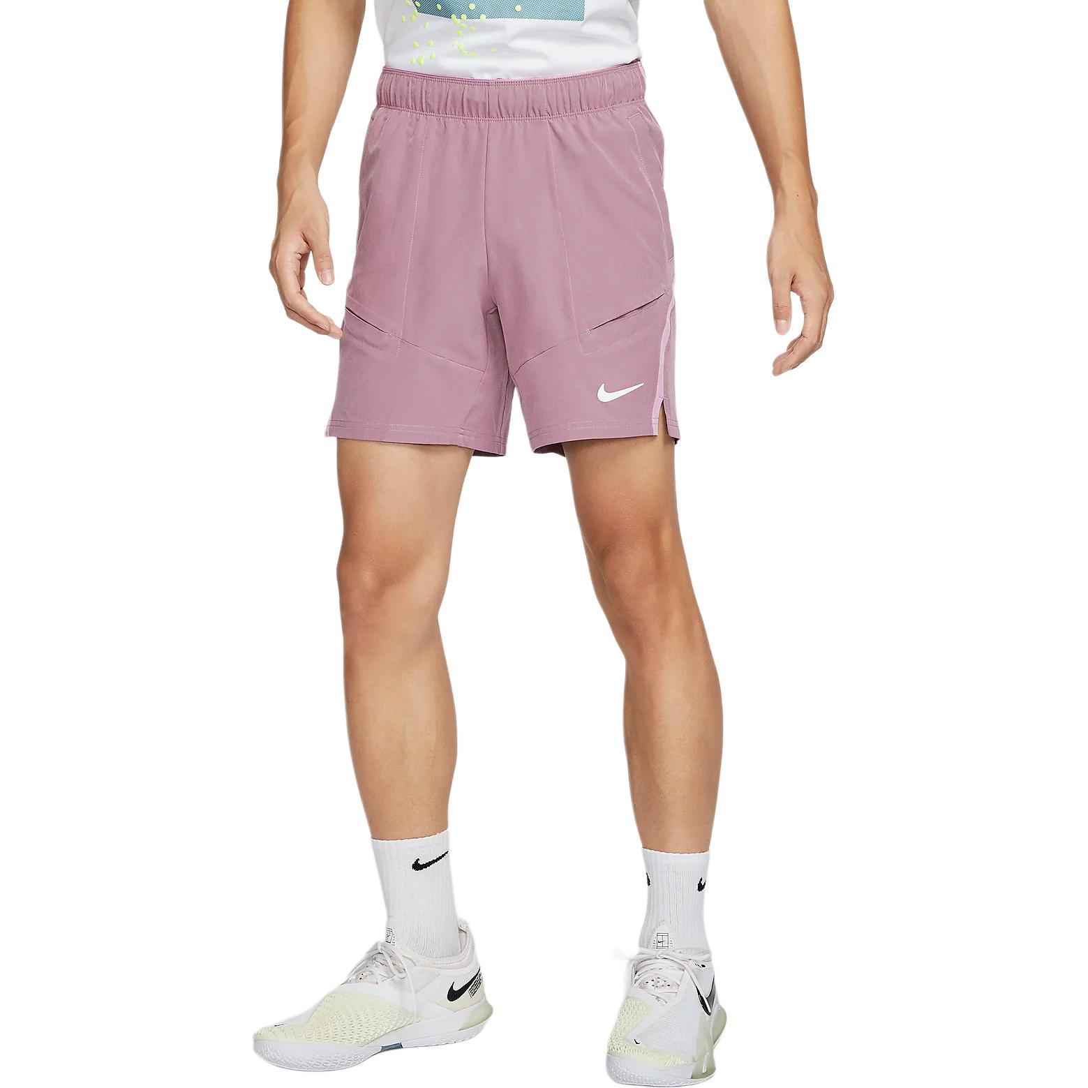 Nike Court AdvantageDri Fit Tennis Bottom Men’s Gray Purple/Bold Pink/White