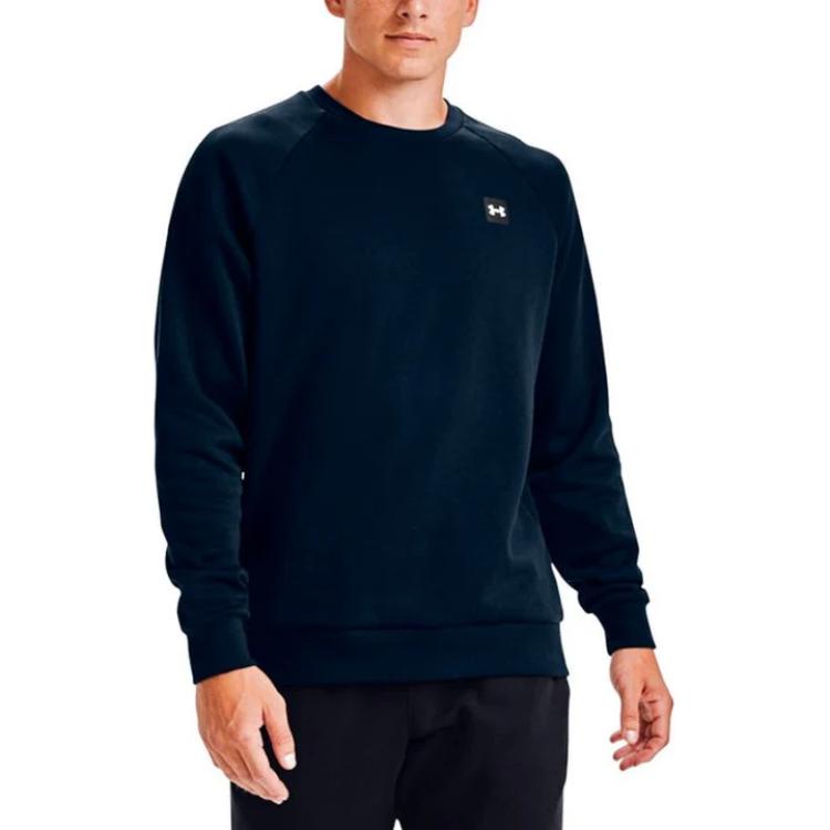 Мужское худи Under Armour Round Neck (темно-синее) — фото 3