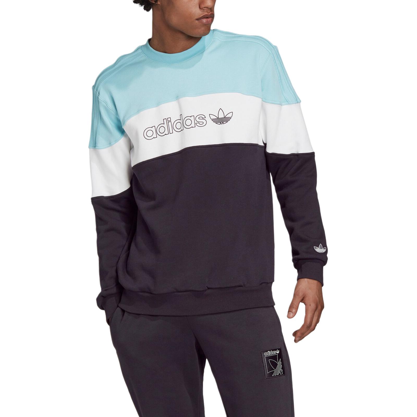 Мужское худи adidas originals (голубое) — фото 3