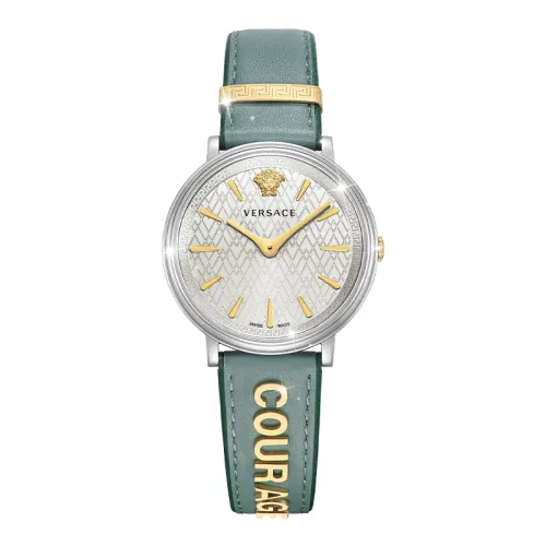 VERSACE Versace, white quartz dial, women's watch, perfume, high quality commemorative gift box for friend, quartz mechanism, 38mm, light luxury style, for beloved