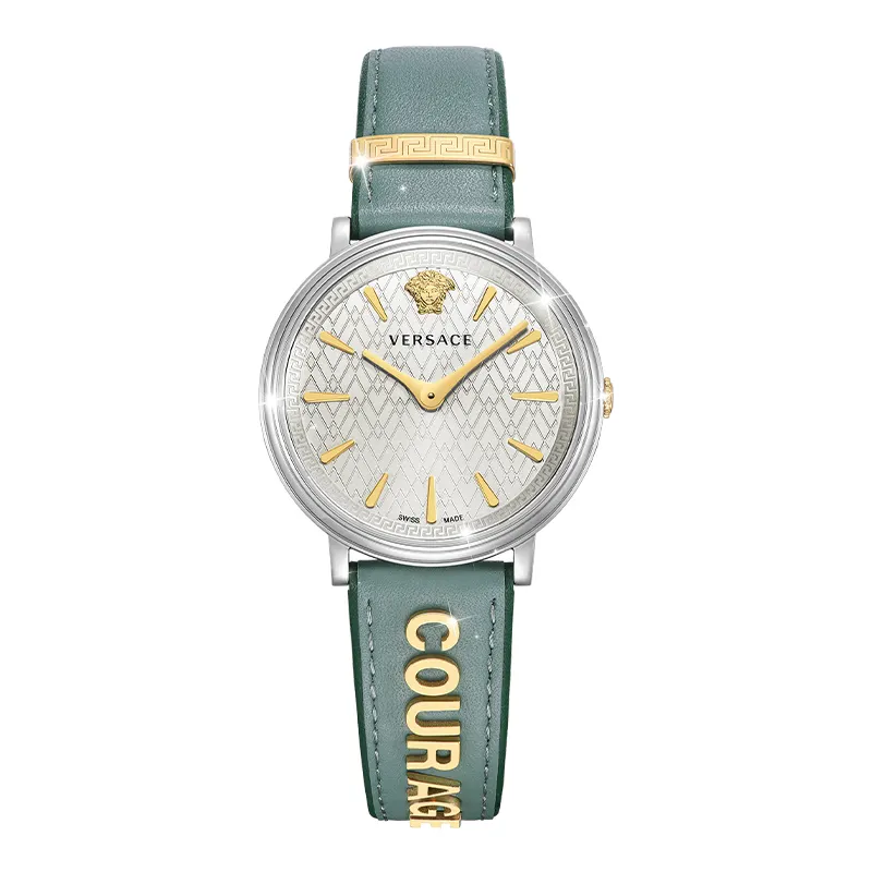 VERSACE Versace, white quartz dial, women's watch, perfume, high quality commemorative gift box for friend, quartz mechanism, 38mm, light luxury style, for beloved