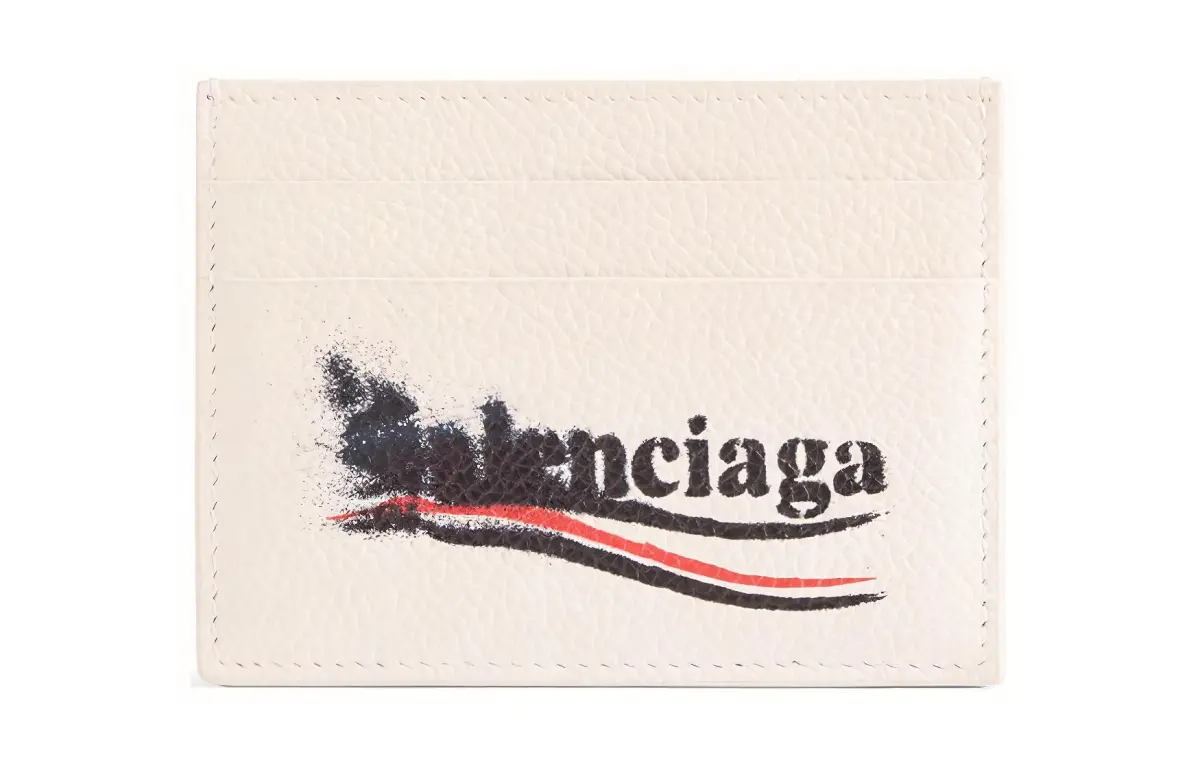 Balenciaga Logo Printed Cash Card Holder