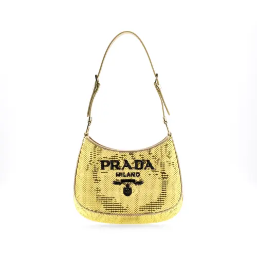 PRADA Fabric Handbag, Shoulder Bag Women's Gold