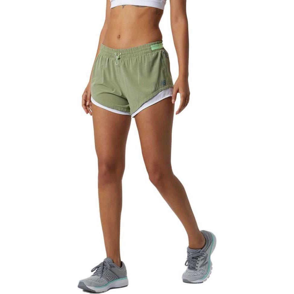 New Balance Running Shorts Women’s Olive Green