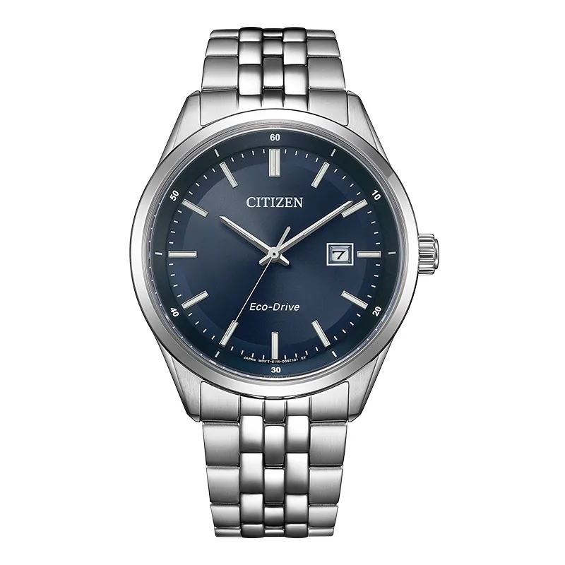 CITIZEN Date Display Light Powered Quartz Movement Men's Watches Blue Dial