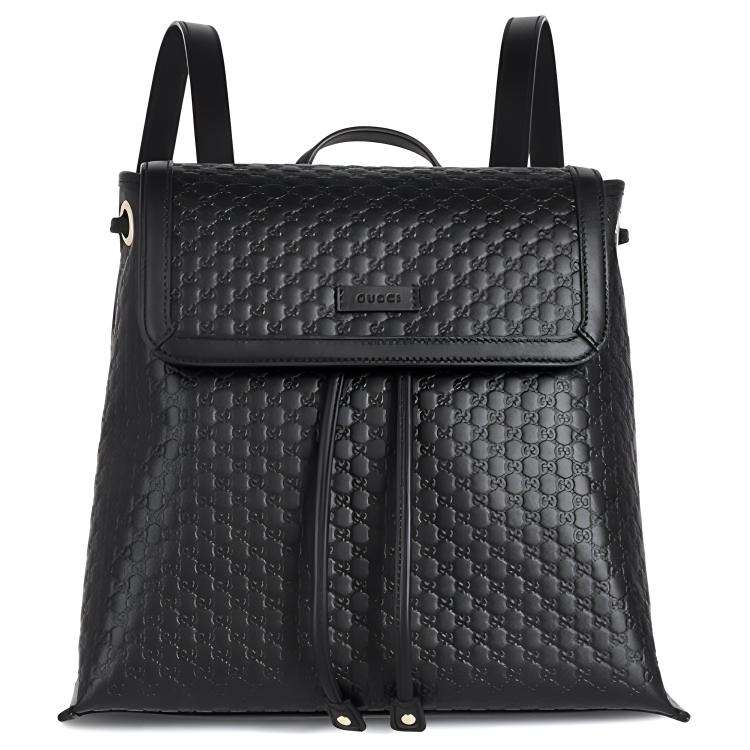 GUCCI Cow Leather Backpack Women's Black