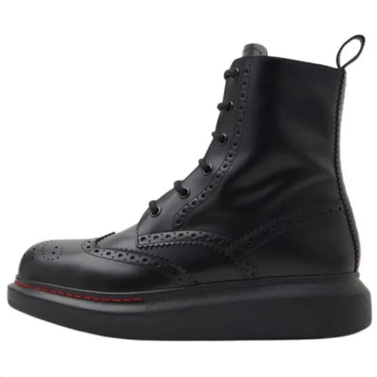 Alexander McQueen Hybrid Lace Up Boot Black Women's