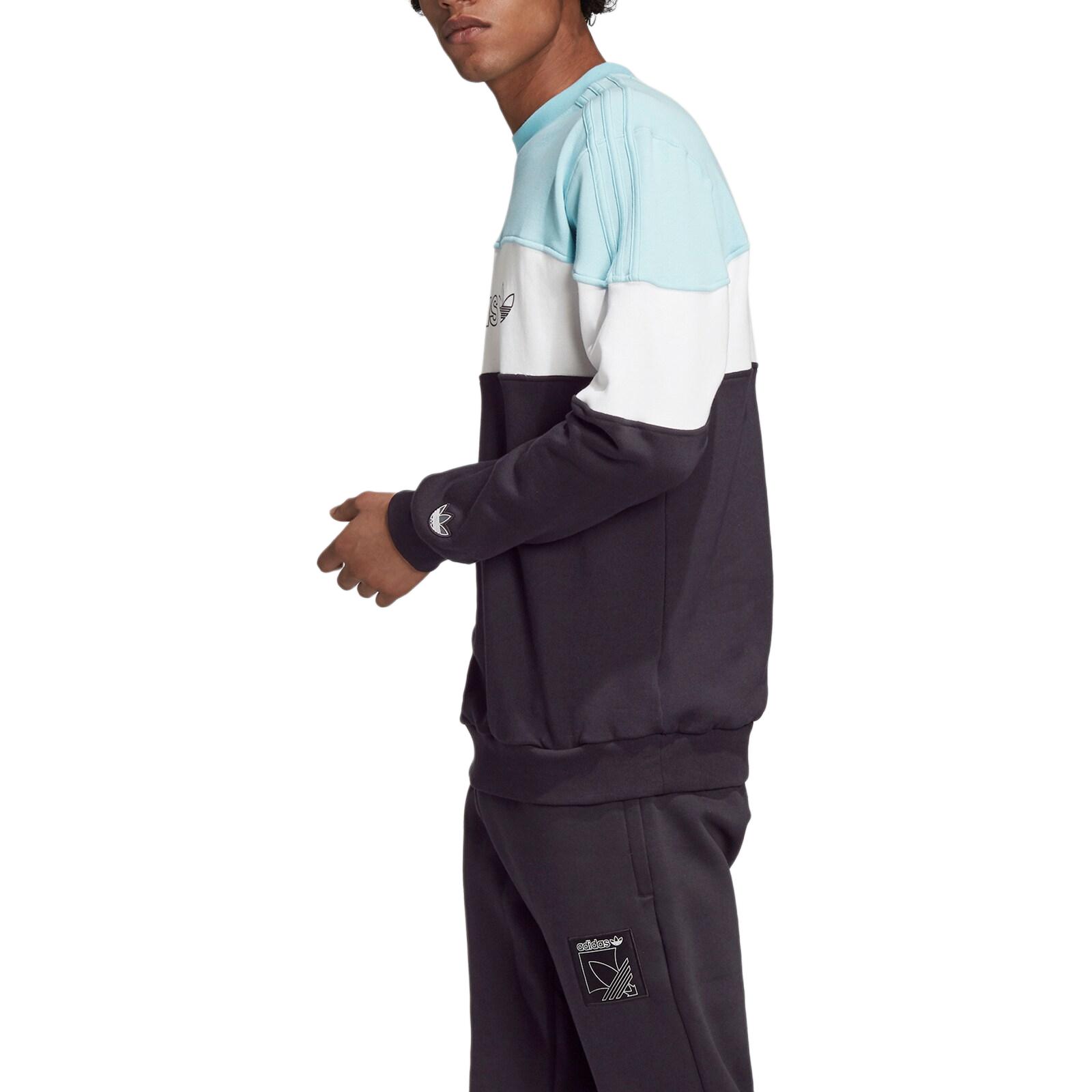 Мужское худи adidas originals (голубое) — фото 4
